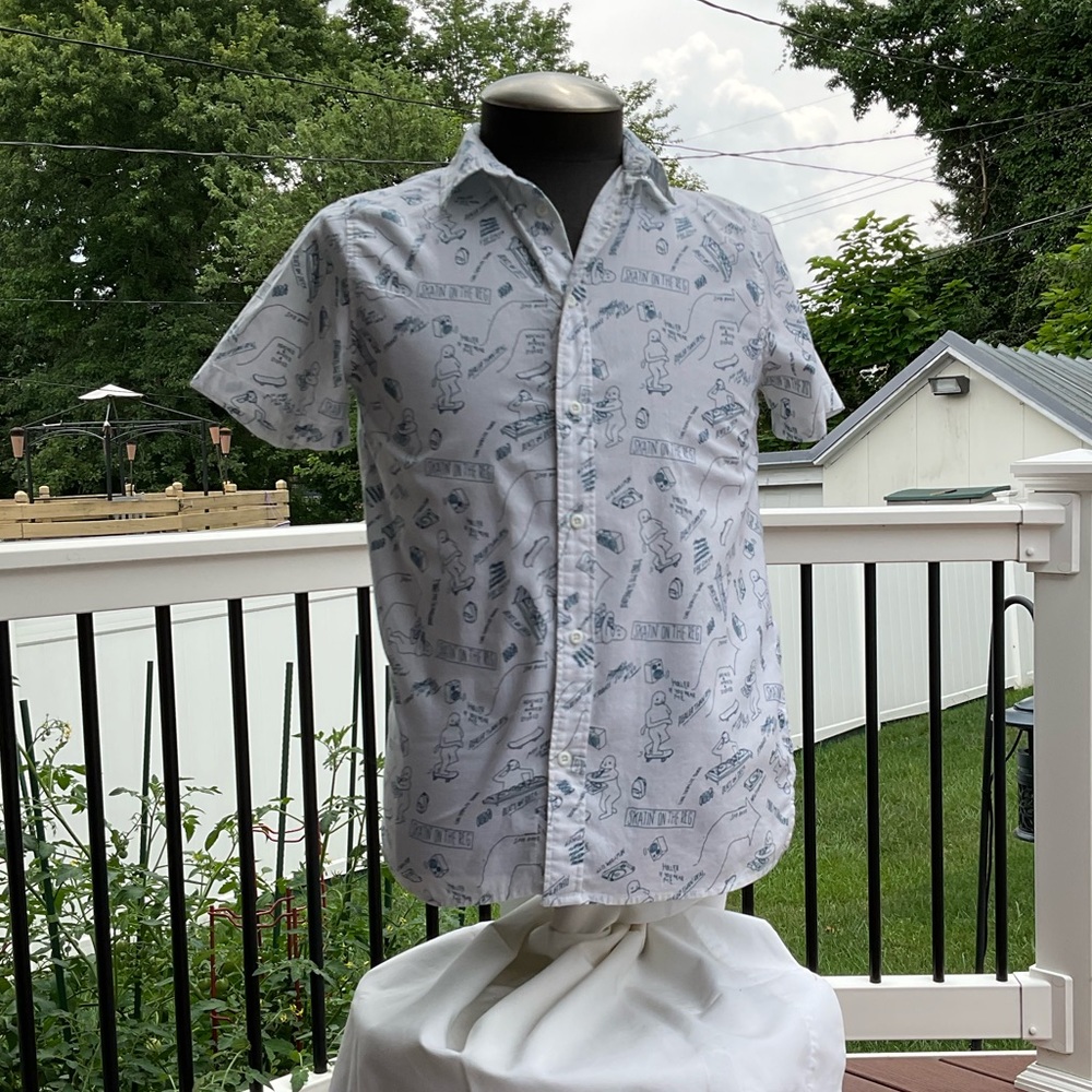 Divided H&M 'Skate On The Reg' Button Up size small